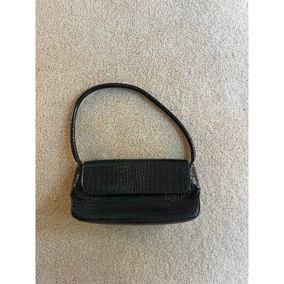 Black Croc Micro Bag - Picture 1 of 5